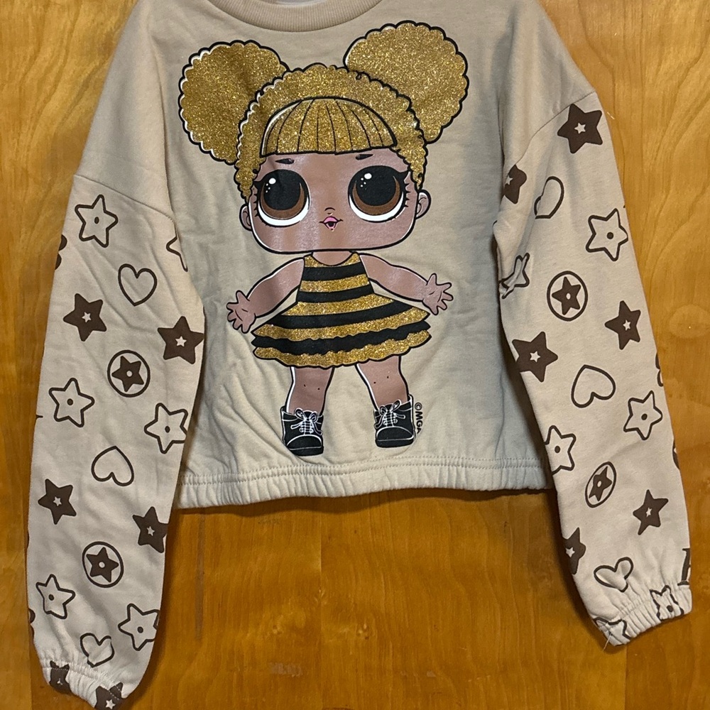L.O.L. Surprise! Beige Top with Gold Glitter Character